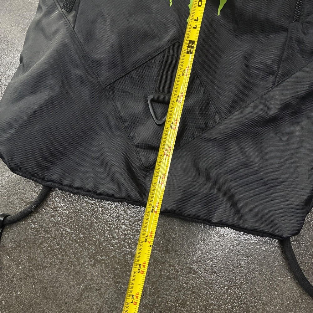 Y2k Monster Energy Drawstring Backpack Black 22" … - image 3